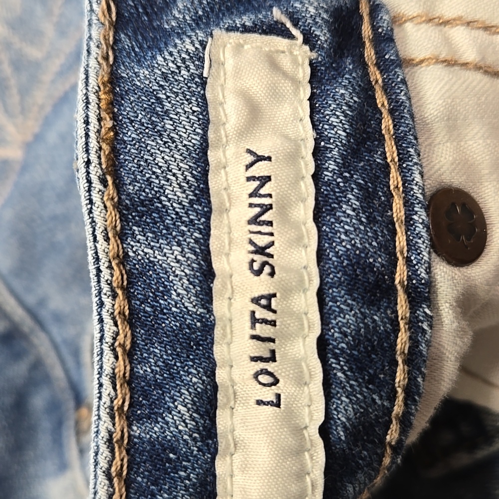 Lucky Brand Lolita Skinny Embroidered Jeans 25" Inseam - Picture 7 of 14